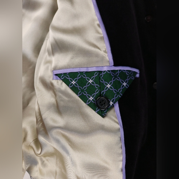 J. Crew Y2K Womens Purple Velvet Four Button Blazer Size Small 100% Cotton - Picture 15 of 15